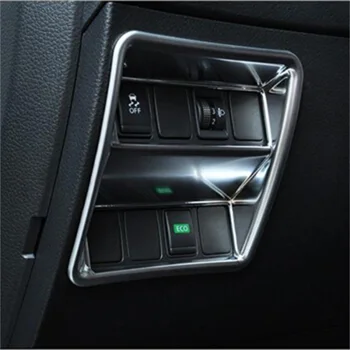 

ABAIWAI Car Fog Lights Headlights Switch Buttons Sticker For Nissan Qashqai J11 X-Trail T32 ABS Chrome Decoration 2014 2015 2016