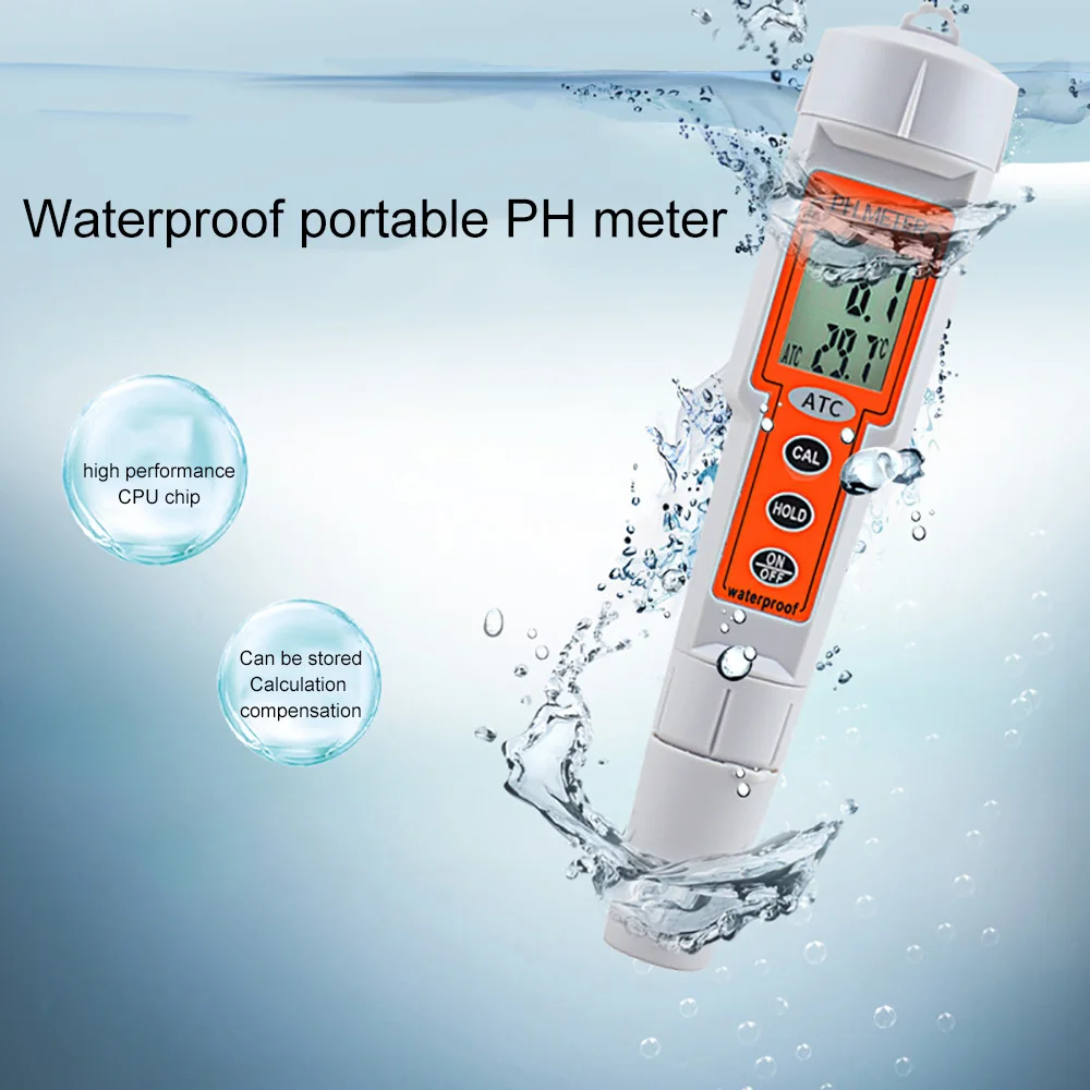 

Professional Digital PH Meter Display Waterproof PH Tester Water Quality Aquarium Fish Tank Water Quality PH Tester Hand-held