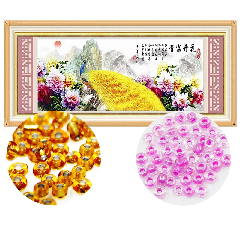 

Needlework,DIY bead Cross stitch,Embroidery stitch,diamond,Precise Printed painting,animal pattern,Gold feathers 815