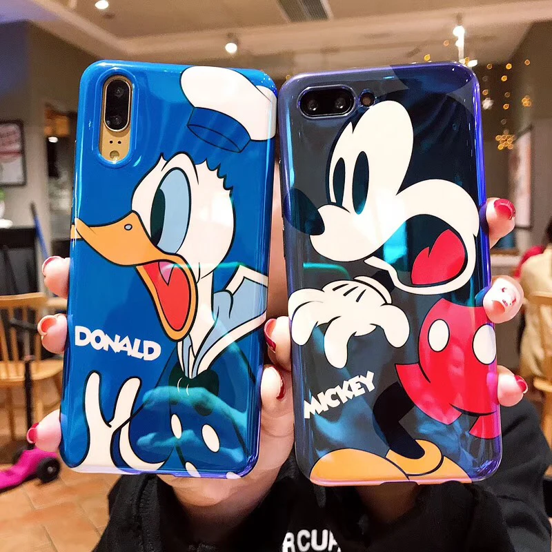 

Phone Case for Huawei P20 P20pro Honor 9 10 Blue light Cartoon mickey glossy soft TPU case For Huawei Nova 2s 3 3i 3e fundas