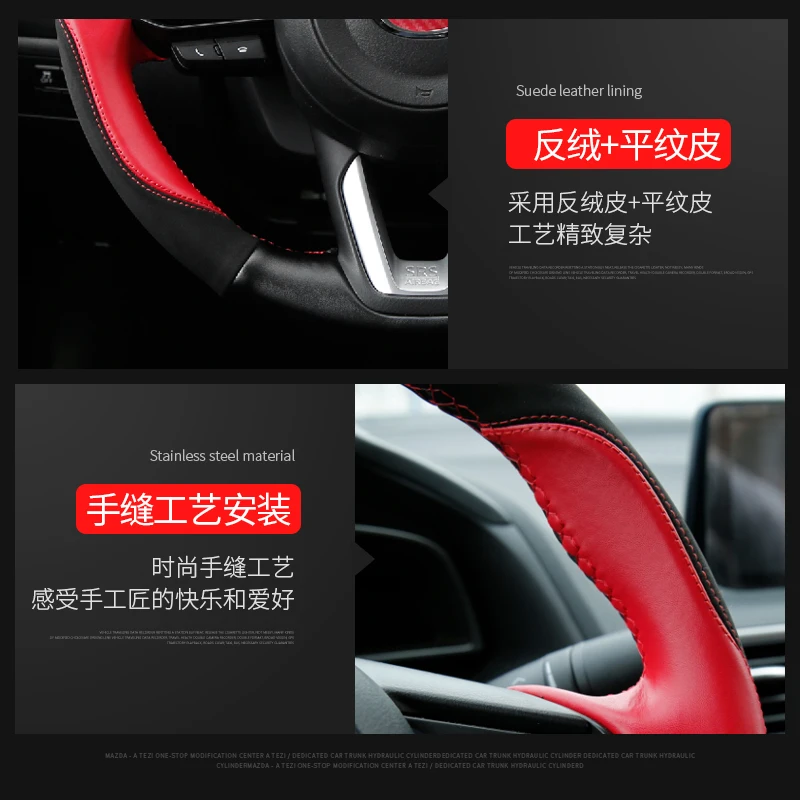 Для Mazda CX 3 CX3 2015 2017 DIY чехлы на руль мягкая кожаная оплетка автомобиля аксессуары