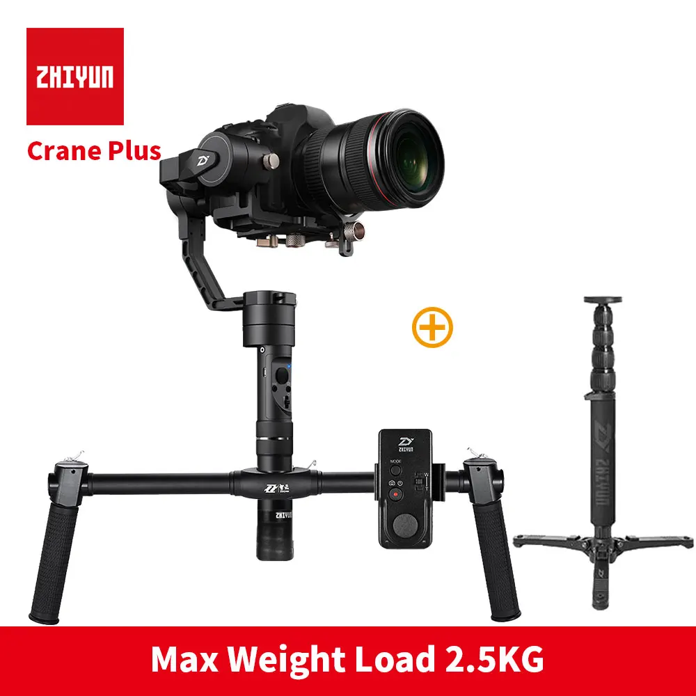 

ZHIYUN Crane Plus+ DSLR Video Handheld 3-Axis Gimbal 2.5KG bear 3 axis camera gimbal steadicam for Nikon Canon