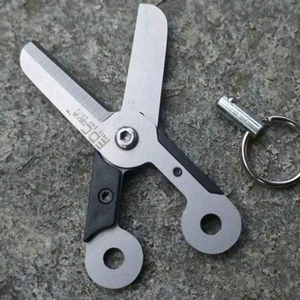 

E1187 Flying fish stainless steel scissors mini scissors multifunctional tool keychain small scissors