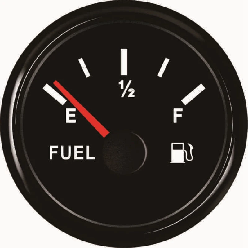 

52mm Pointer Fuel Level Gauges E-F Fuel Level Meters 240-33ohm Signal For Boat Tuck With Red Baclight 12V 24V Fuel Level Sensor