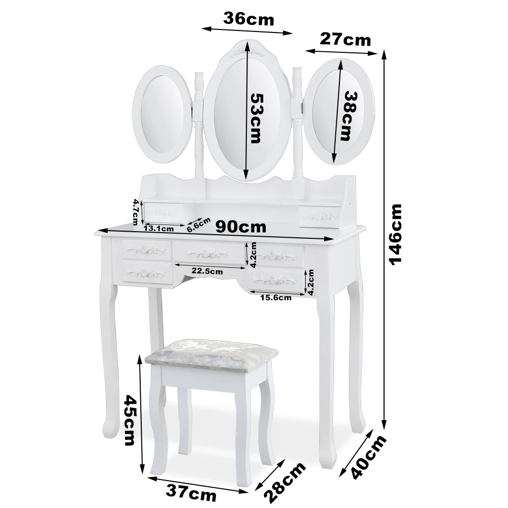 Dresser Make up Desk solid wood Dressers Dressing table dormitorio Tocador coiffeuse 1/3 Mirror 4/7 Drawers with Stool Dresser Make up Desk solid wood Dressers Dressing table dormitorio Tocador coiffeuse 1/3 Mirror 4/7 Drawers with Stool