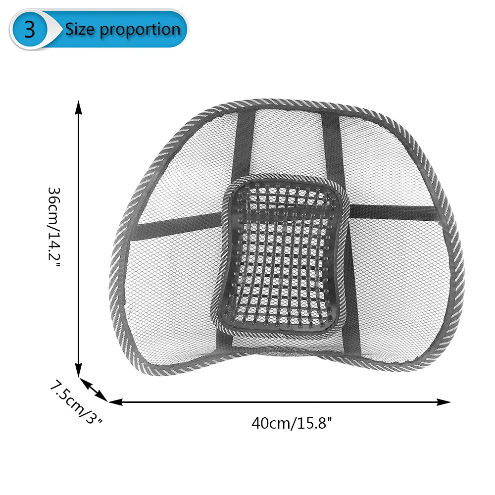 Универсальный сетчатый стул для облегчения поясничной боли в спине, Автомобильная подушка, офисное кресло, черная поясничная подушка, Автомобильная подушка для сиденья, поддержка s