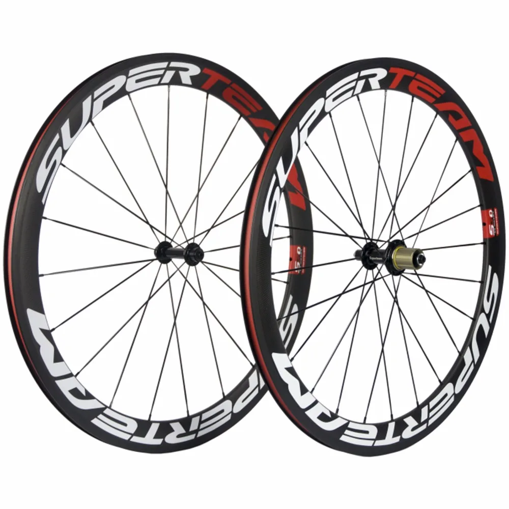 Clearance Supertam 50mm Clincher Carbon Wheelset With Basalt Braking Surface Matte R13 Road Bike Carbon Wheels 0