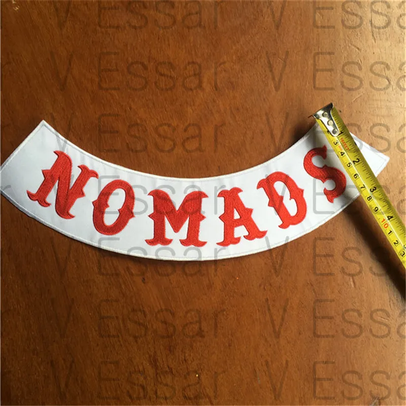 Тканевые нашивки NOMADS с вышивкой нижней части для куртки 30x7 см|embroidery patch|cloth patchpatches