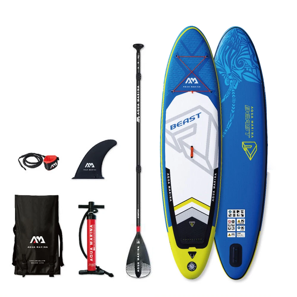 

BEAST - 3.2m / 15cm SInflatable Sand Up SUP Paddle Board with Carry Backpack / Air Pump / Fin / Safety Rope / Paddle