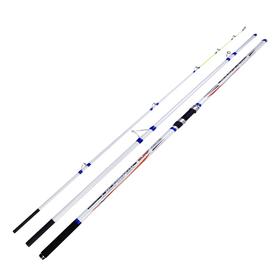 

wholesale 2pcs/pack 4.2m 3 Sections Carbon fiber Surf casting Rod carp rod