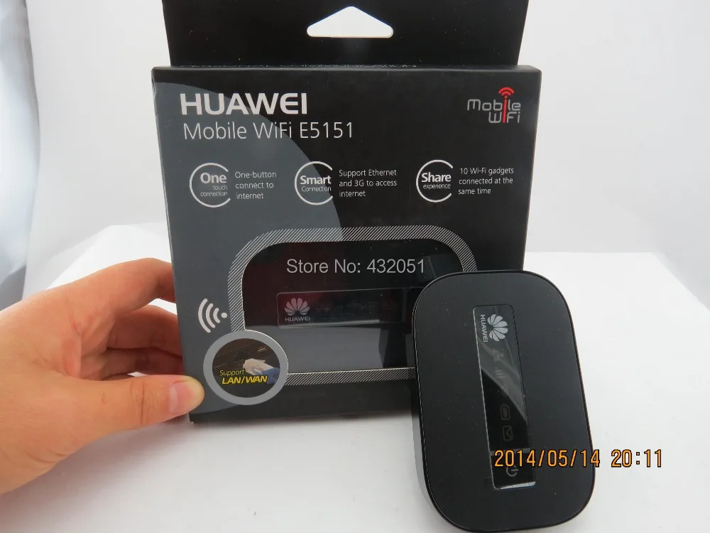 Huawei e5151 разблокирована 3G WCDMA GSM HSDPA 21.6 Мбит/с LAN Беспроводной маршрутизатор Wi-Fi МИФИ