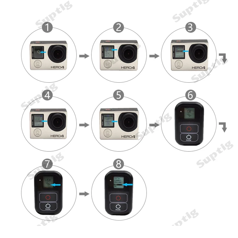 Go Pro WiFi Пульт дистанционного управления+ зарядный кабель ремешок на запястье водонепроницаемый GoPro чехол для пульта дистанционного управления для Hero 8 7 6 5 Black 4 session 3+ аксессуар