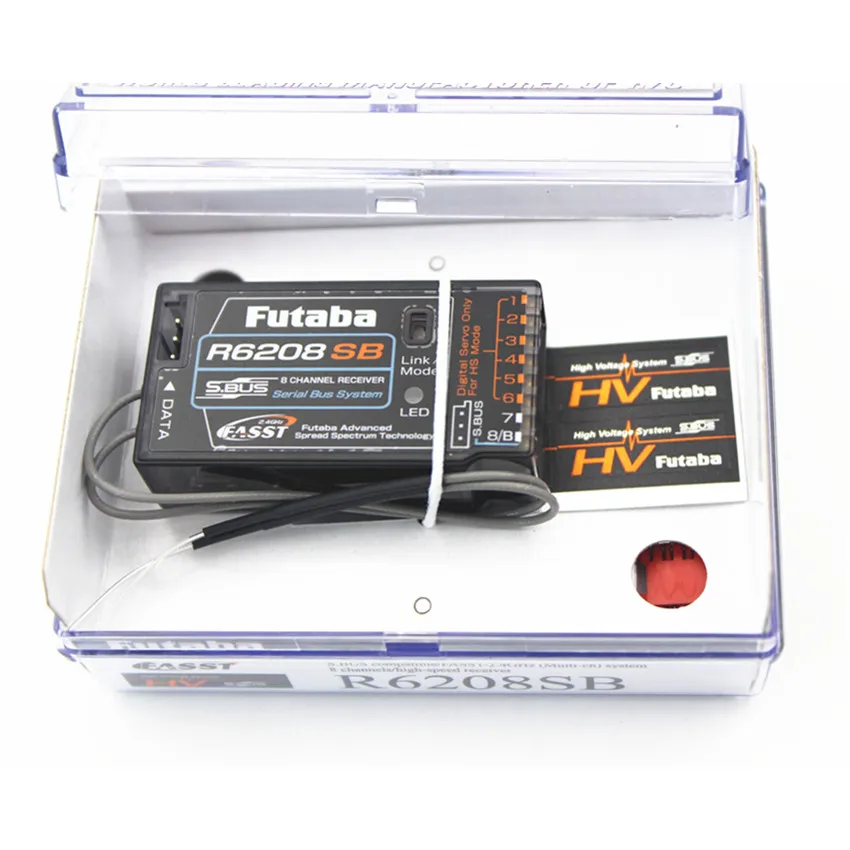 Оригинал Futaba R6208SB 8 Channel 2 4 ГГц FASST Здравствуйте Напряжение Rx приемник 8FG супер 100%