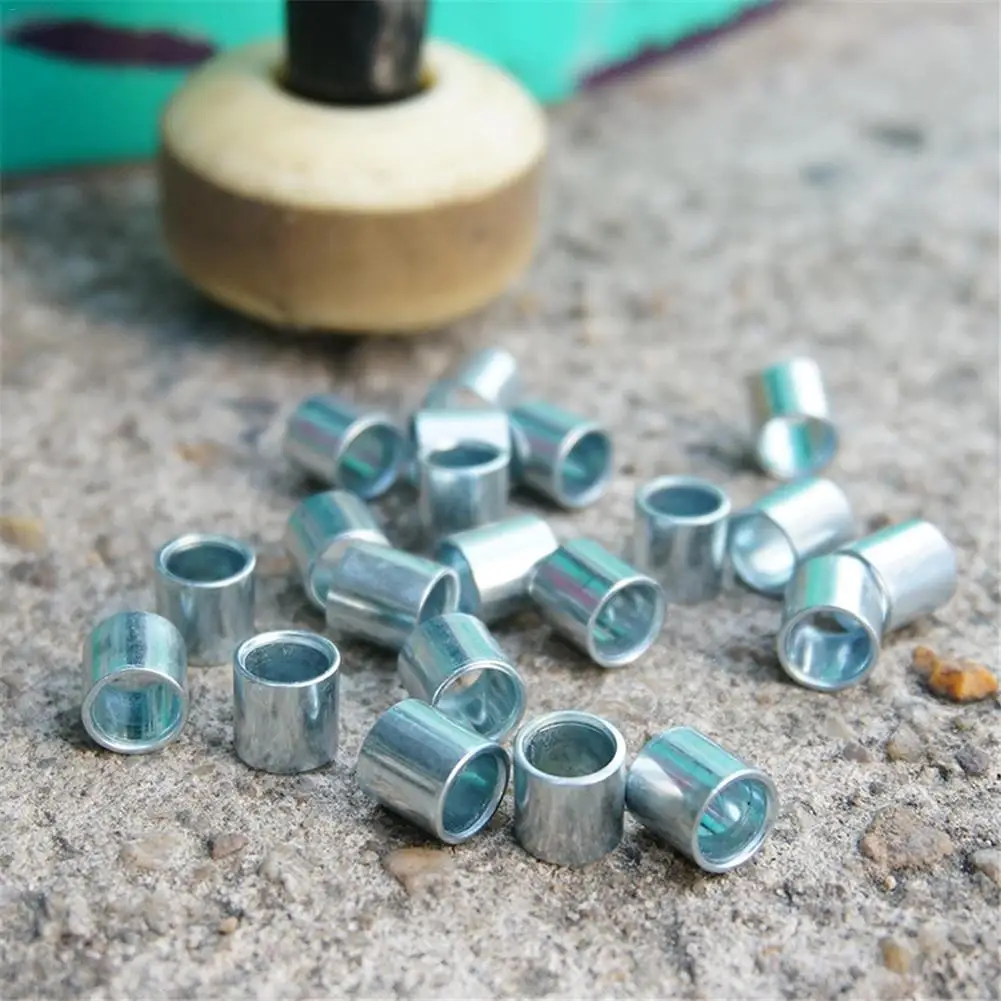

50pcs Skateboard Wheels Bushed Bearing Spacer Scooter Wheel Bearing Roller Skates Speed Skate Bearing Bushing Skating Spacers