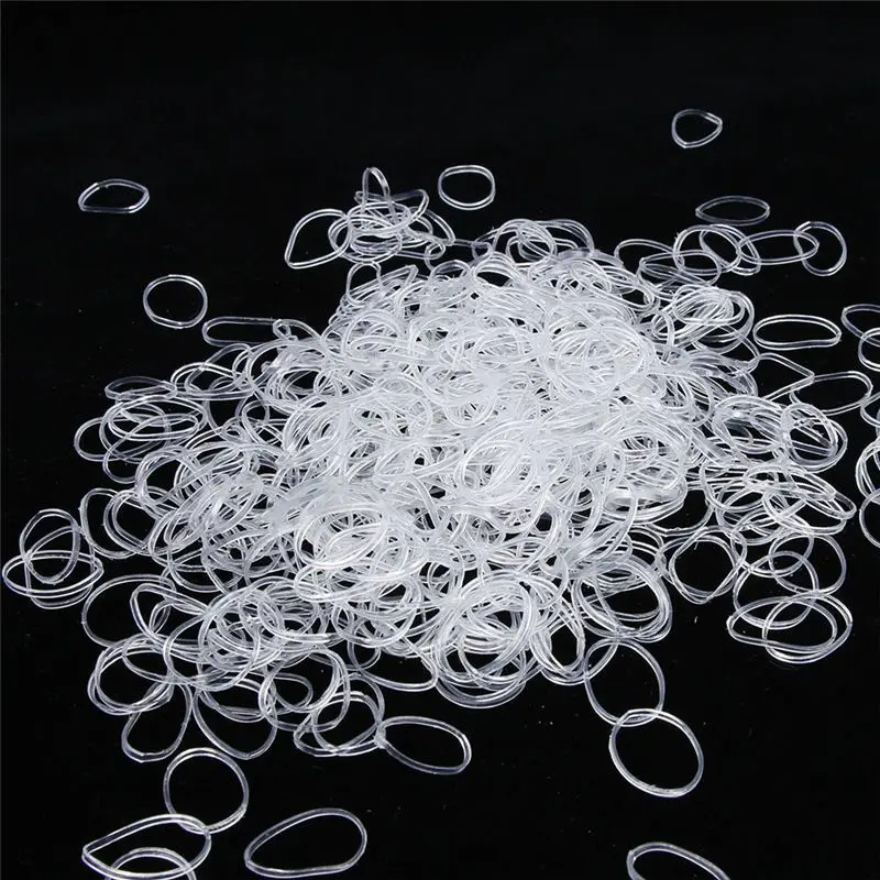 

500 PCs/Pack Hair Rubber Band Ponytail Holder Elastic Hair Holder DisposableHair Styling Accessories For Girls Rope