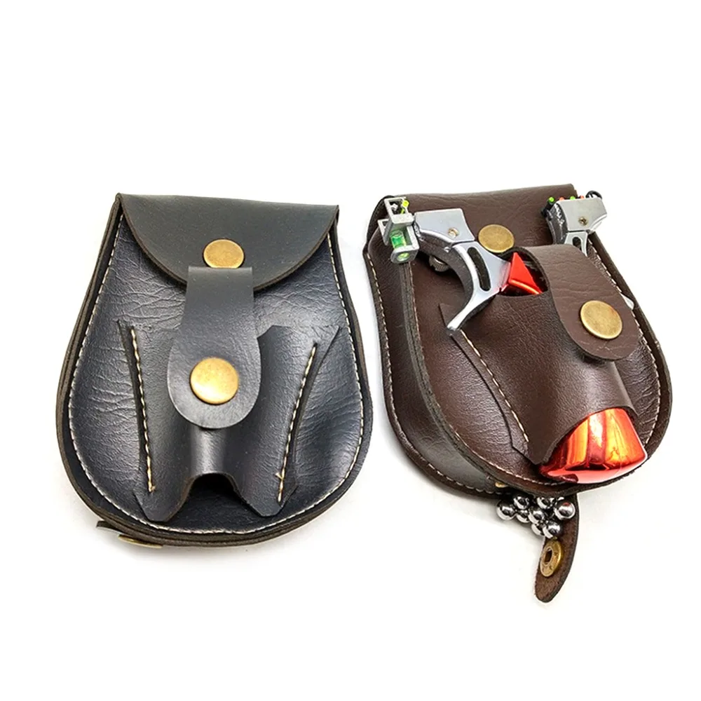Handmade Leather 2 In 1 Hunting Slingshot Catapult Steel Balls Bearings