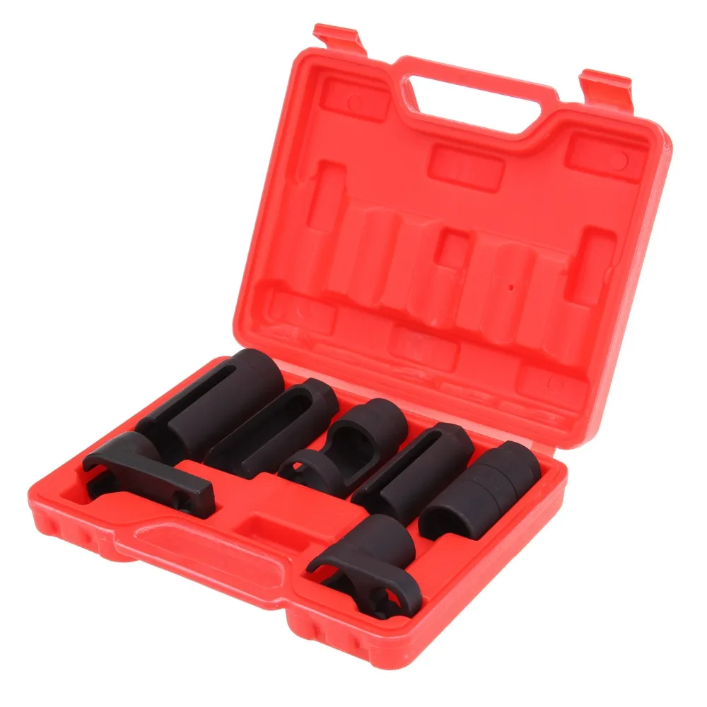7PCS 3/8" 1/2" Oxygen Lambda Sensor Removal Drive Socket Wrench Spanner