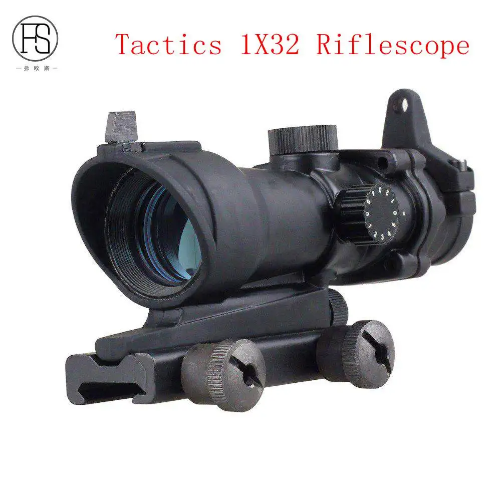 

Support Wholesale Hunting Tactics Fiber Optic Source Type 1X32 Range Targeted Green Optics with Riflescope