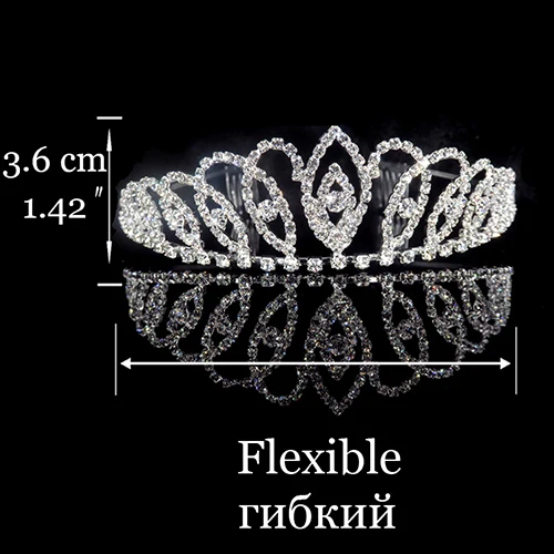 Принцесса Хрустальная корона повязка на голову свадебные аксессуары для волос для женщин девочек на день рождения для волос Ювелирная тиара невесты головной убор Головной убор - Окраска металла: 17