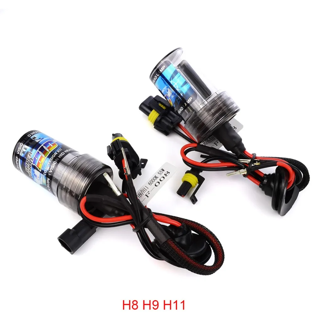 Safego 1 пара H7 H8 6000K H9 H11 ксеноновые лампы ближнего света HID, Сменные лампы, автомобильный светильник 55 Вт, белый головной светильник, лампы, высокий светильник H7