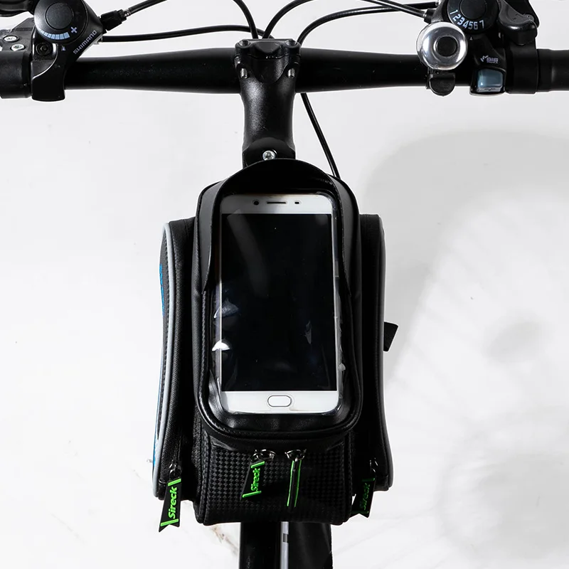 Flash Deal Sireck Bike Bicycle Frame Front Bag Touchscreen Large Capacity Top Tube Bag For 6.0 Inch Phone Cycling Bag Pannier Accessories 5