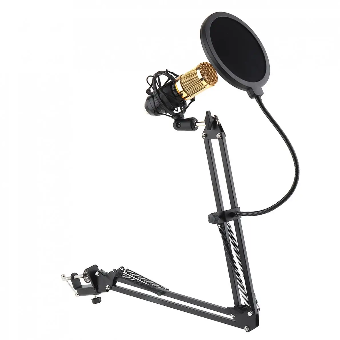 Черный NB-35 металлический микрофон Scissor Arm стенд микрофон клип держатель с настольным сплавом база Clampfor KTV/Studio