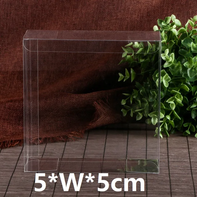 5xWx5cm Transparent Waterproof Clear Plastic Tuck Top PVC Boxes Toy