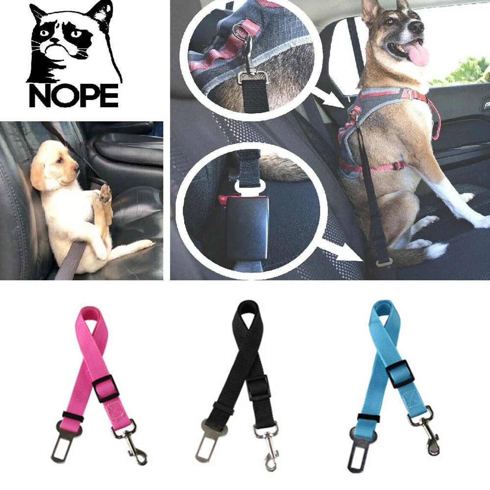 

Adjustable Nylon Cloth 1 x Pet Safety Seat Belt Dog Pet Car Safety Seat Belt Restraint Lead Travel Leash