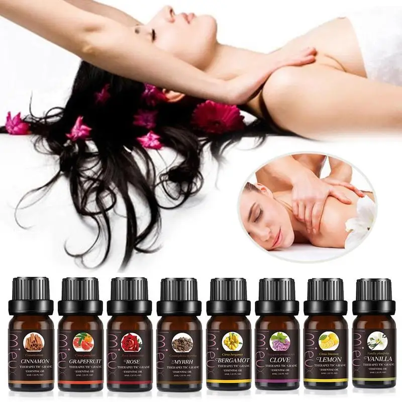 

10ml Pure Essential Oils For Organic Body Massage Relax Fragrance Oil Skin Aromatherapy Diffusers Pure Essential Oils