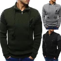Свитер пуловер для мужчин 2018 мужской бренд повседневное тонкий свитеры для женщин высокое качество молния пуловер с вырезами вязаный