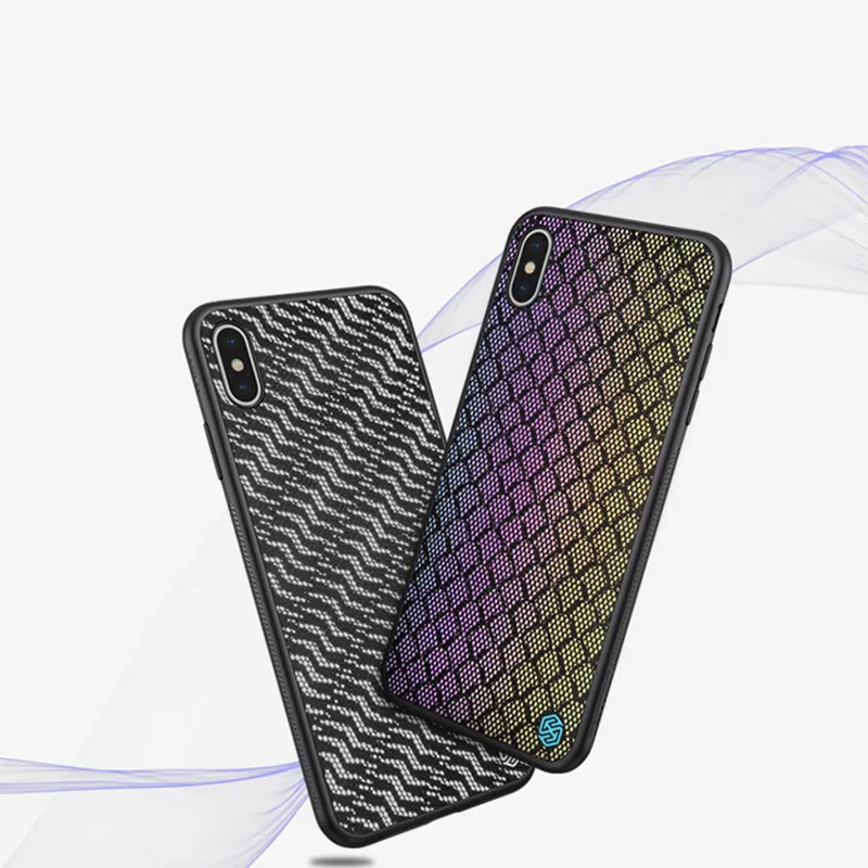 Задняя крышка для iPhone X XR XS MAX Nilkin роскошный тонкий тканевый чехол с мягкими краями