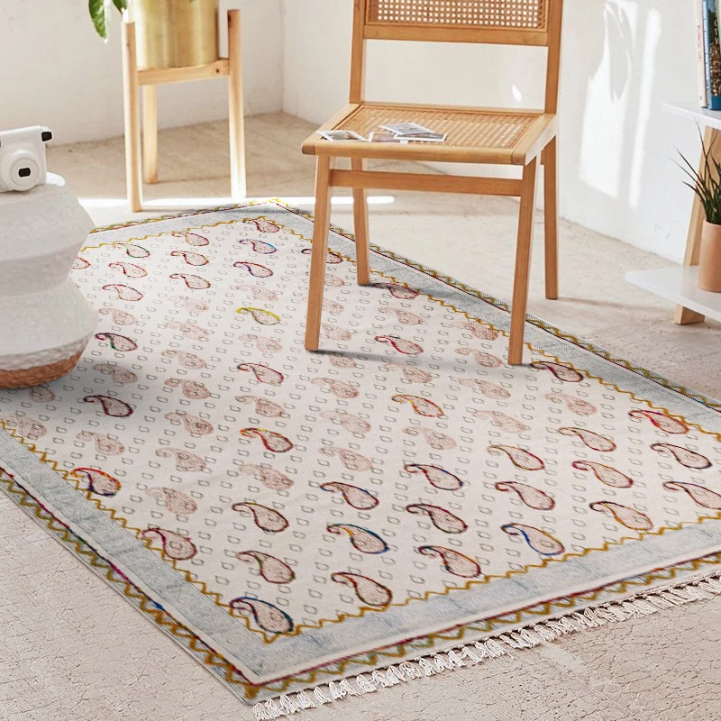 Килим Индия ковер для гостиной спальни модели комнаты кабинета ковер фолк-пользовательский хлопковый гобелен чайный коврик для стола коврик