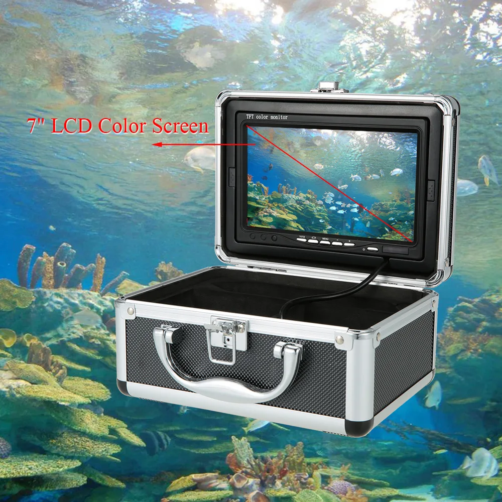 Рыболокатор 7 ''цветной цифровой ЖК-дисплей 12 Светодиодный рыболокатор HD 1000TVL 120 градусов широкий Карп Рыбалка подводный Pesca