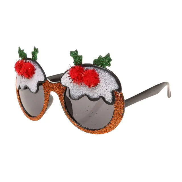 Hot Christmas Party Reindeer Glitter Glasses Fancy Dress Novelty