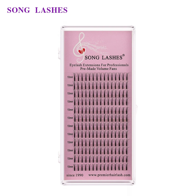 Song Lashes 0,07 толщина предварительно сделанный фен для придания объема предварительно завитые сборные 4D объем ресницы, наращивание ресниц предварительно сделанные вентиляторы длинный стержень