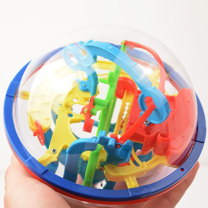11.5cm Magic Maze Ball 100 Levels Intellect Ball Rolling Ball Puzzle Game Brain Teaser kids Learning Educational Toys Orbit Game