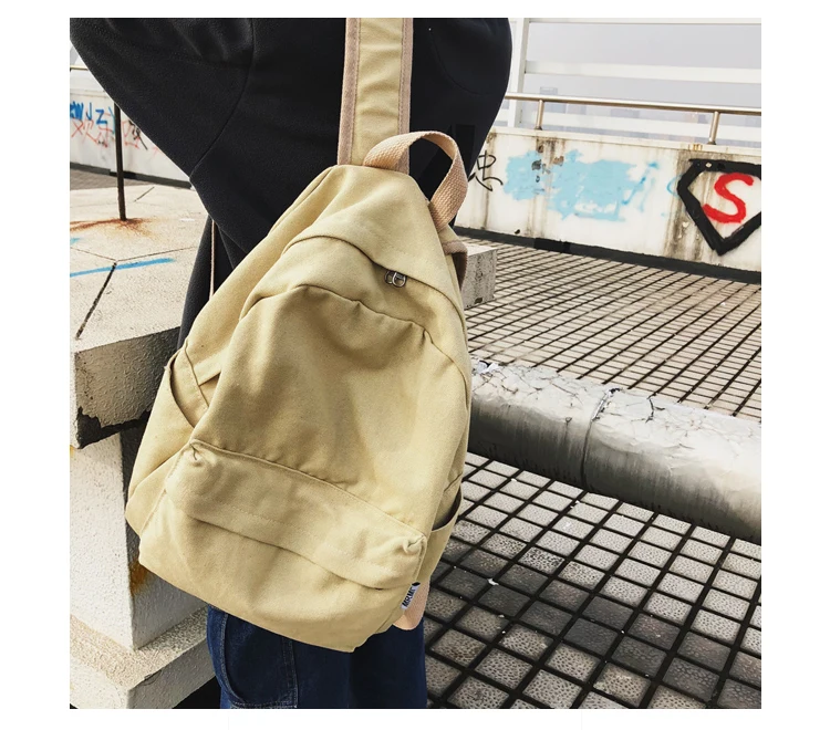 Janespri High Quality Backpack Canvas Women Backpack Solid Mochila Escolar Girls Laptop Backpack School Bags Backpack for teens_35-1_06