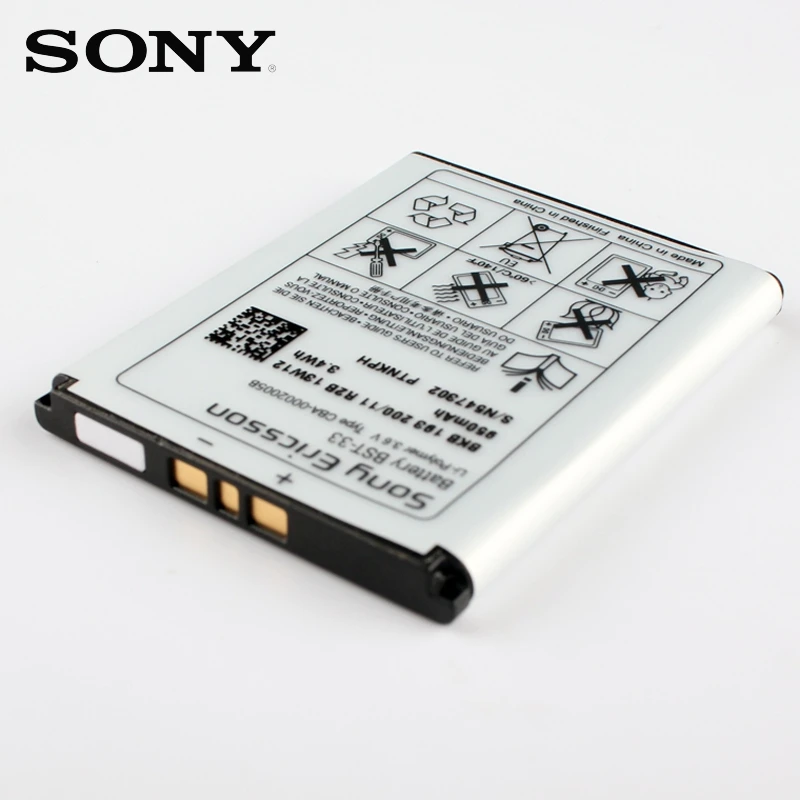 Оригинальная замена sony Батарея для sony W610 W660 T715 G705 P1 U1 W850 W830 U10 K790 BST-33 950 мА/ч, Аутентичные телефон Батарея