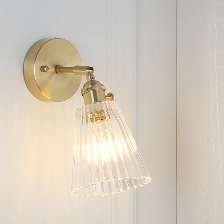 Wholesale Price Loft Vintage Industrial Edison Wall Lamps Clear Glass Lampshade Antique Copper Wall Lights 110V 220V For Bedroom Wholesale Price Loft Vintage Industrial Edison Wall Lamps Clear Glass Lampshade Antique Copper Wall Lights 110V 220V For Bedroom