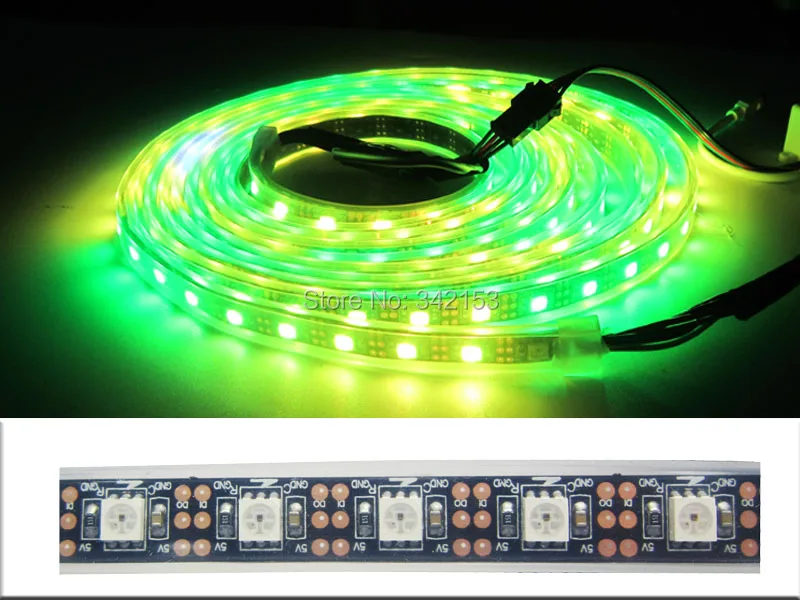 

10M 300 LEDS Black PCB 5050 RGB LED Strip Light tube waterproof Magic Dream Color WS2812B WS2811 Individual Addressable 5VDC