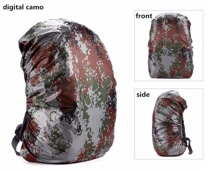 ПУ 5000, уличные сумки, водонепроницаемый чехол, военный рюкзак для кемпинга, пешего туризма, Водостойкая крышка, уличные сумки, водонепроницаемый чехол 35L-80L - Цвет: 35L Digital Camo