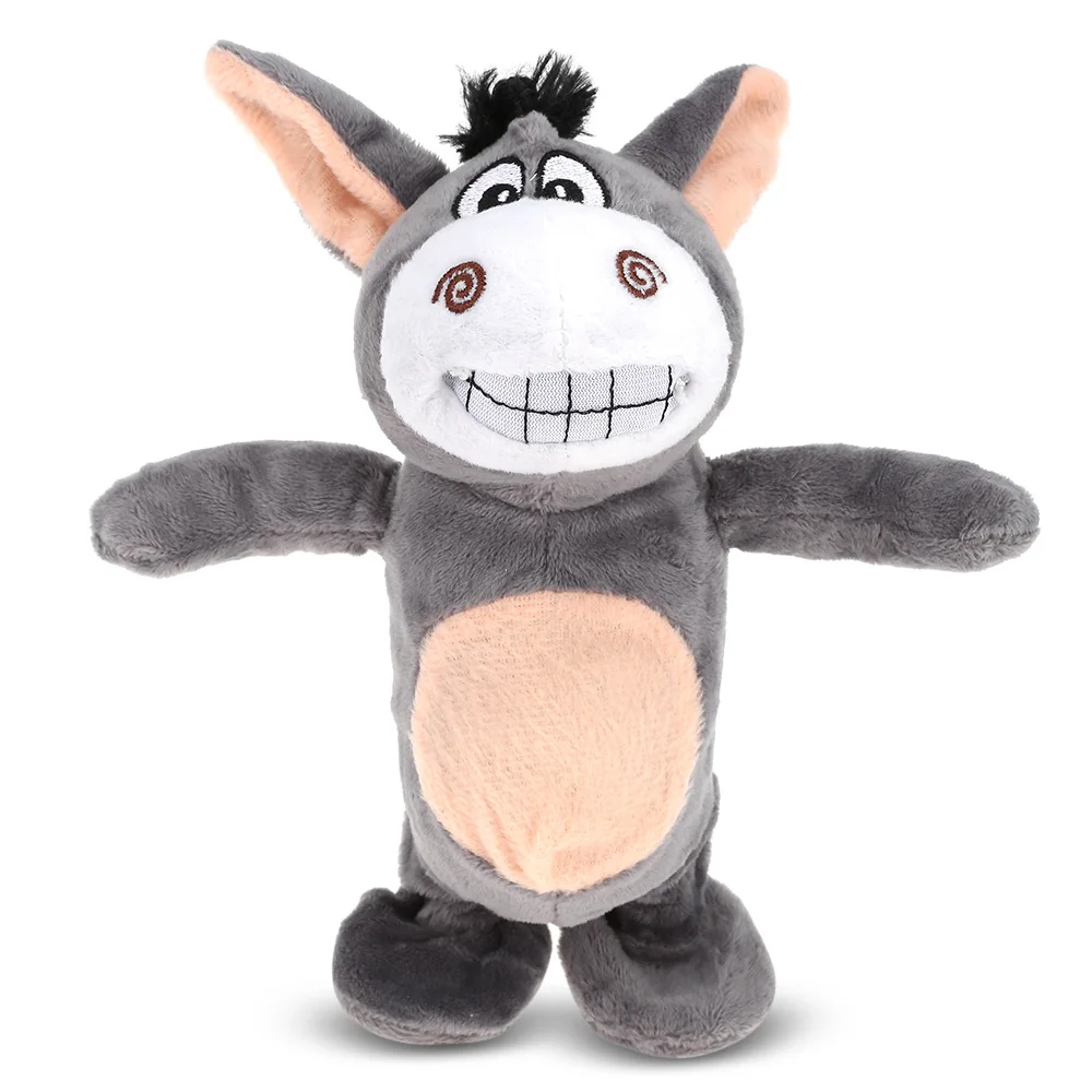 Electronic Talking Donkey Cows Plush Toy Cute Speak Music And Walk Dolls Pets Plush Toys For