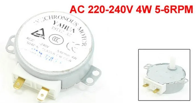 AC 220-240 V 4 W 5-6 RPM поворотный синхронный двигатель для микроволновой печи