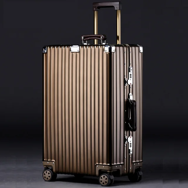 Buy Retro Rolling Luggage Bag Brand Full Metal Travel