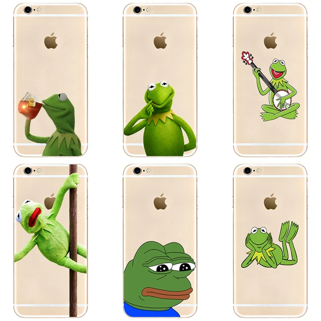 kermit the frog Expression TPU soft Silicone clear cover phone case for ...