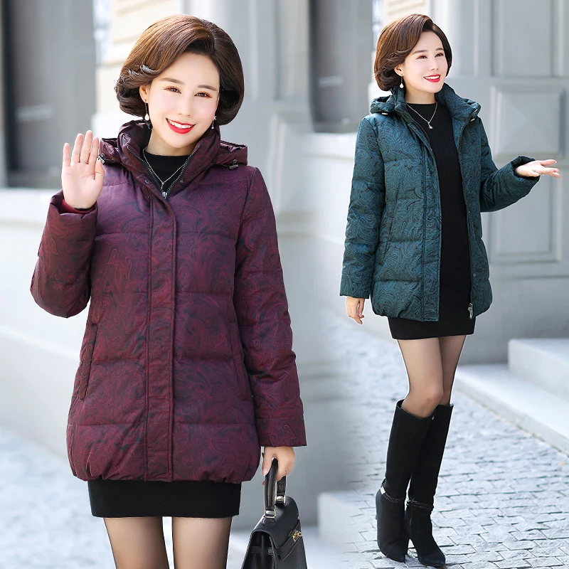 2018 Women Duck Down Jacket Winter Plus Size 6XL Long Sleeve Parka Hooded Zipper Thick Warm Female Coats Pockets Snow Outwear