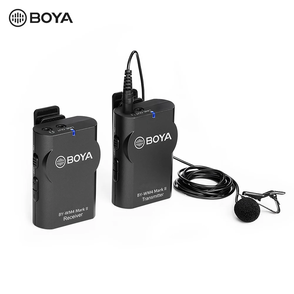 BOYA BY-WM4 Mark II телефон беспроводной микрофон для iPhone Android DSLR SLR камера DV видеокамера PC профессиональный аудио петличный микрофон