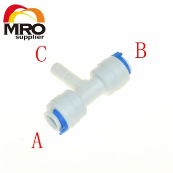 

OD Tube Quick Connection Pipe Type T Connector RO Water Reverse Osmosis Aquarium System Connector Fitting ST005