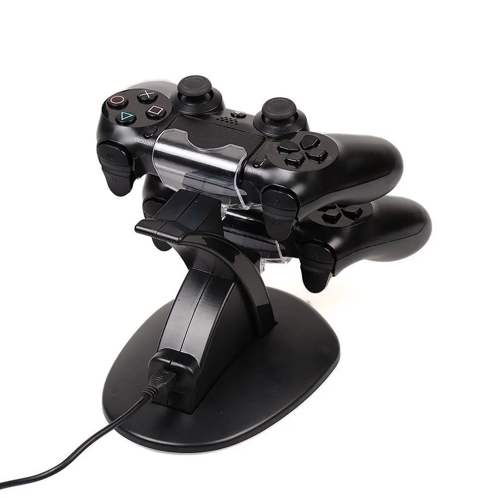 Зарядное устройство для контроллера PS4 зарядное с двойным портом Micro USB зарядная
