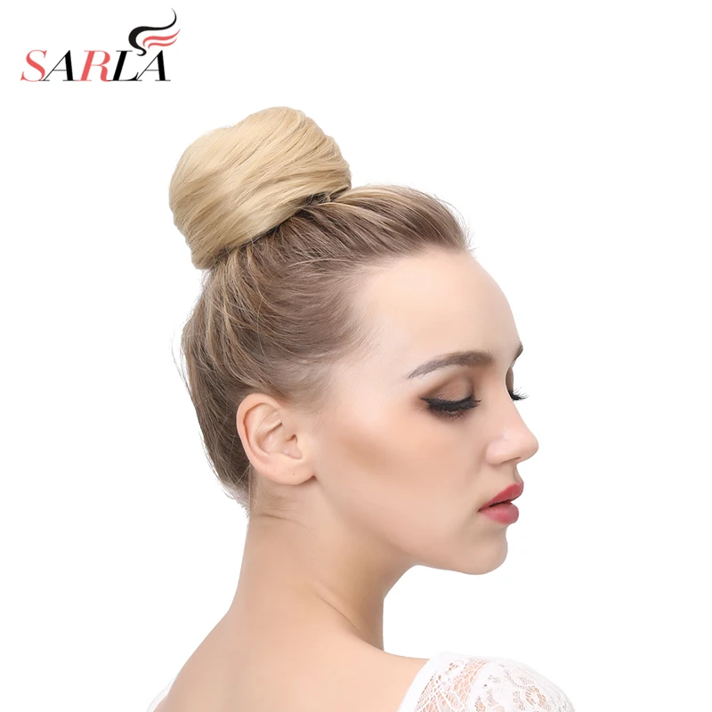 

SARLA 1PC Synthetic Hair Chignon Resist High Temperature Ring Donut Buns Up Do Hair Extensions 21 Colors Available Q3